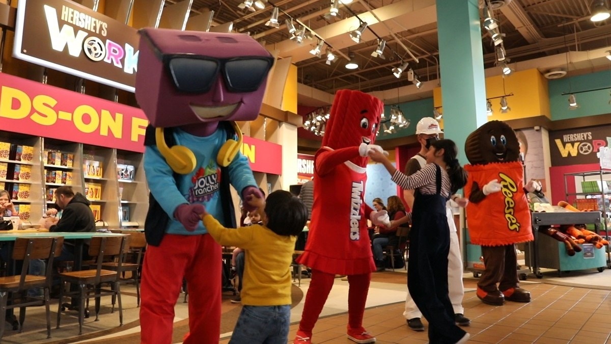 Characters dancing with guests