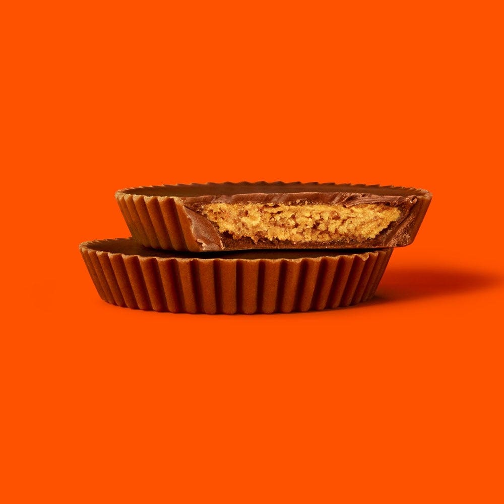 Reese's Thins Cups stacked on top of each other