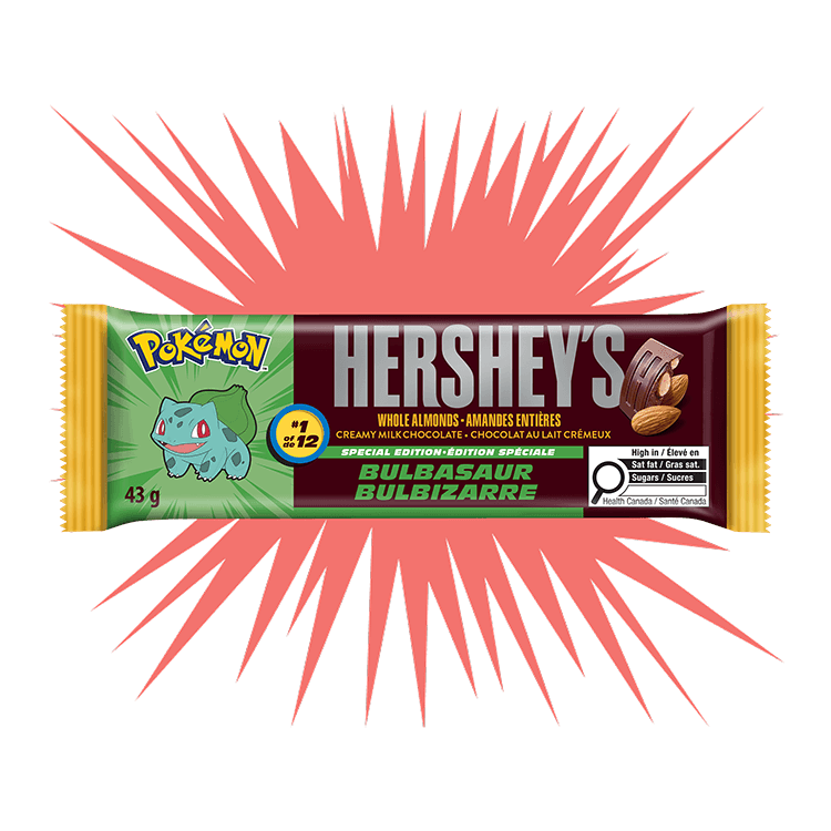 HERSHEY'S Pokémon Special Edition Creamy Milk Chocolate with Almonds Candy Bar