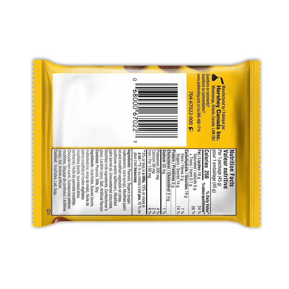 GLOSETTE Chocolatey Coated Peanuts Candy, 45g bag - Back of Package