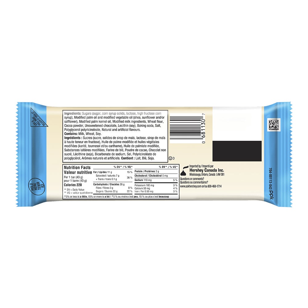 HERSHEY'S COOKIES 'N' CREME Pokémon Special Edition Candy Bar, 43g - Back of Package
