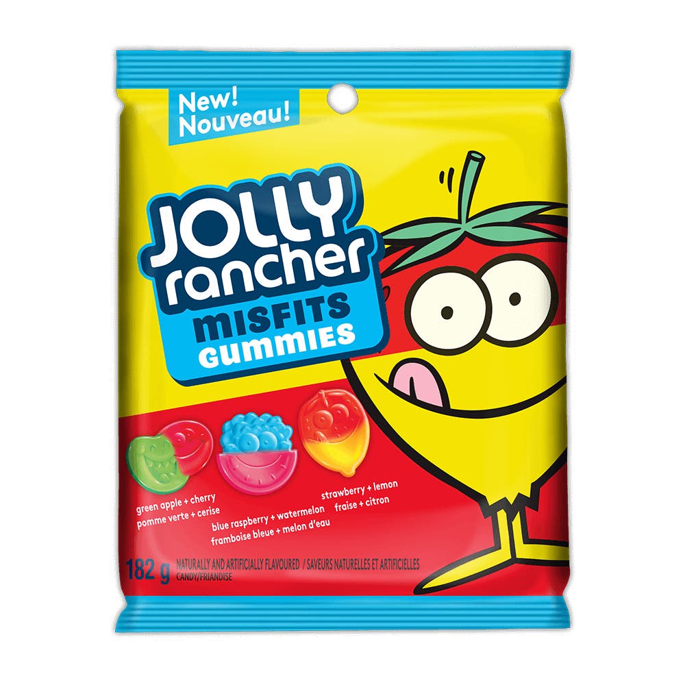 JOLLY RANCHER MISFITS Gummies, 182g bag - Front of Package