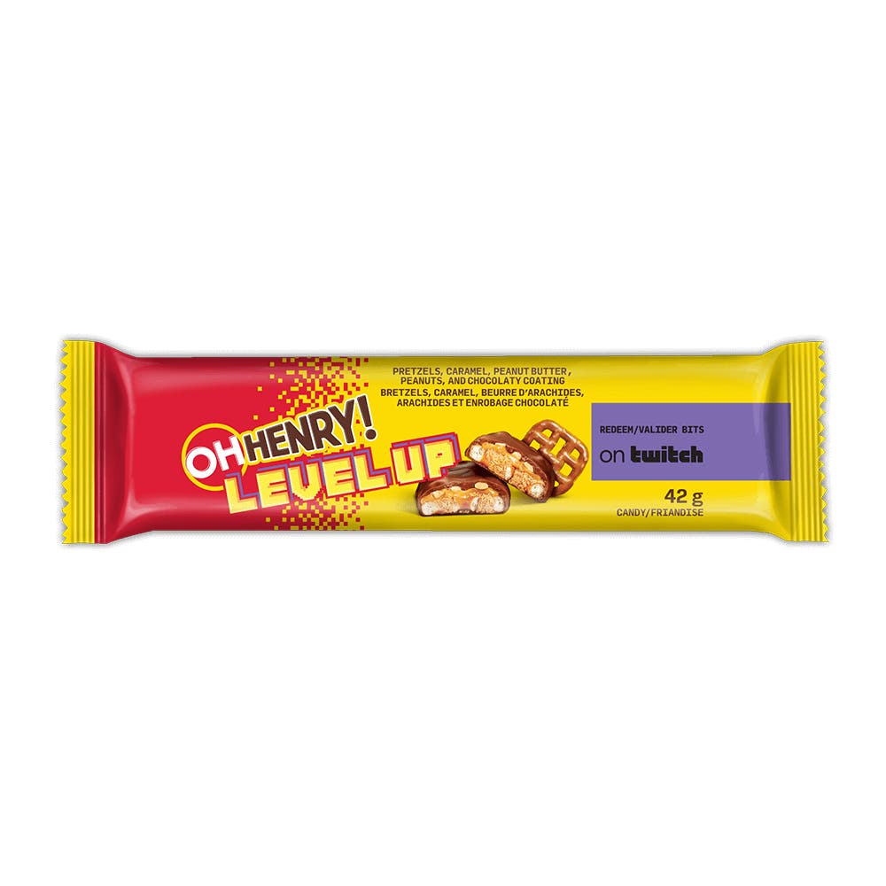 OH HENRY! LEVEL UP Chocolatey Candy Bar, 42g - Front of Package