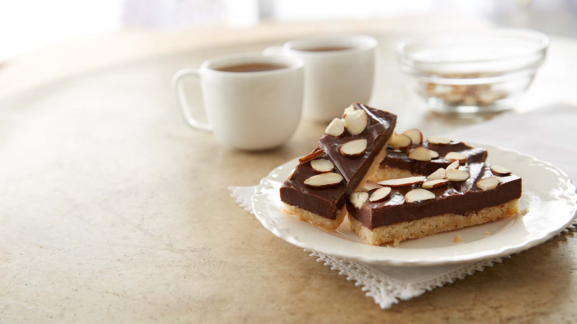 almond fudge topped shortbread squares recipe