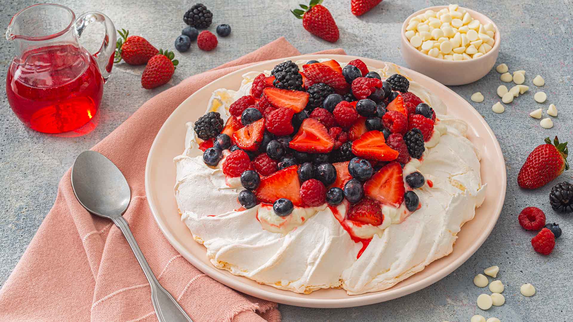 bumbleberry pavlova