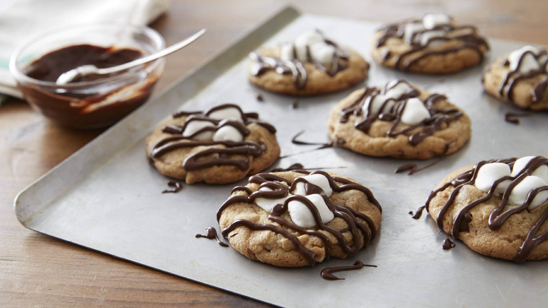 chewy peanut butter hersheys smores cookies recipe
