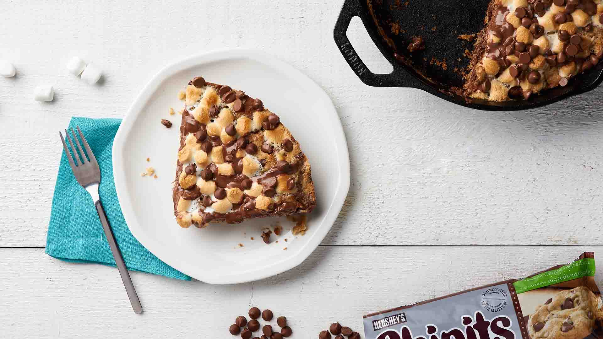 chipits chocolate chip smores skillet cookie