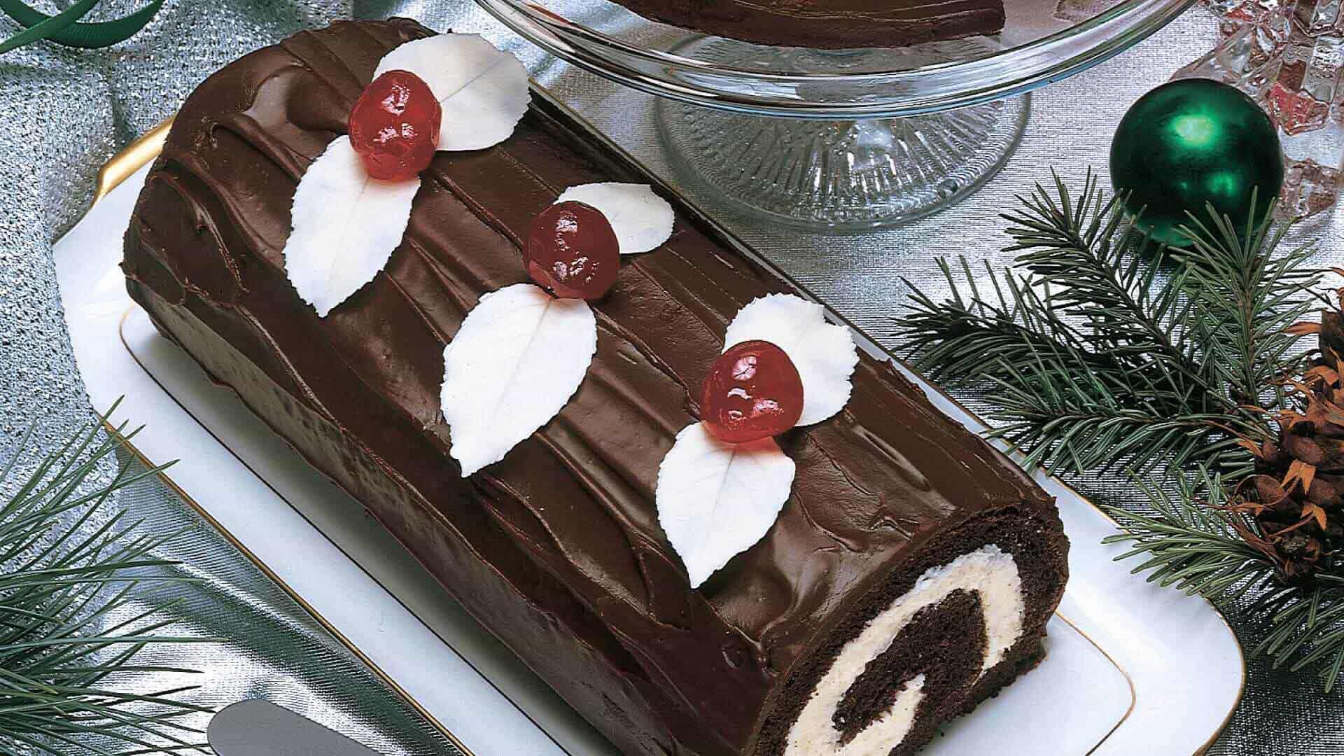 chocolate and white yule log recipe