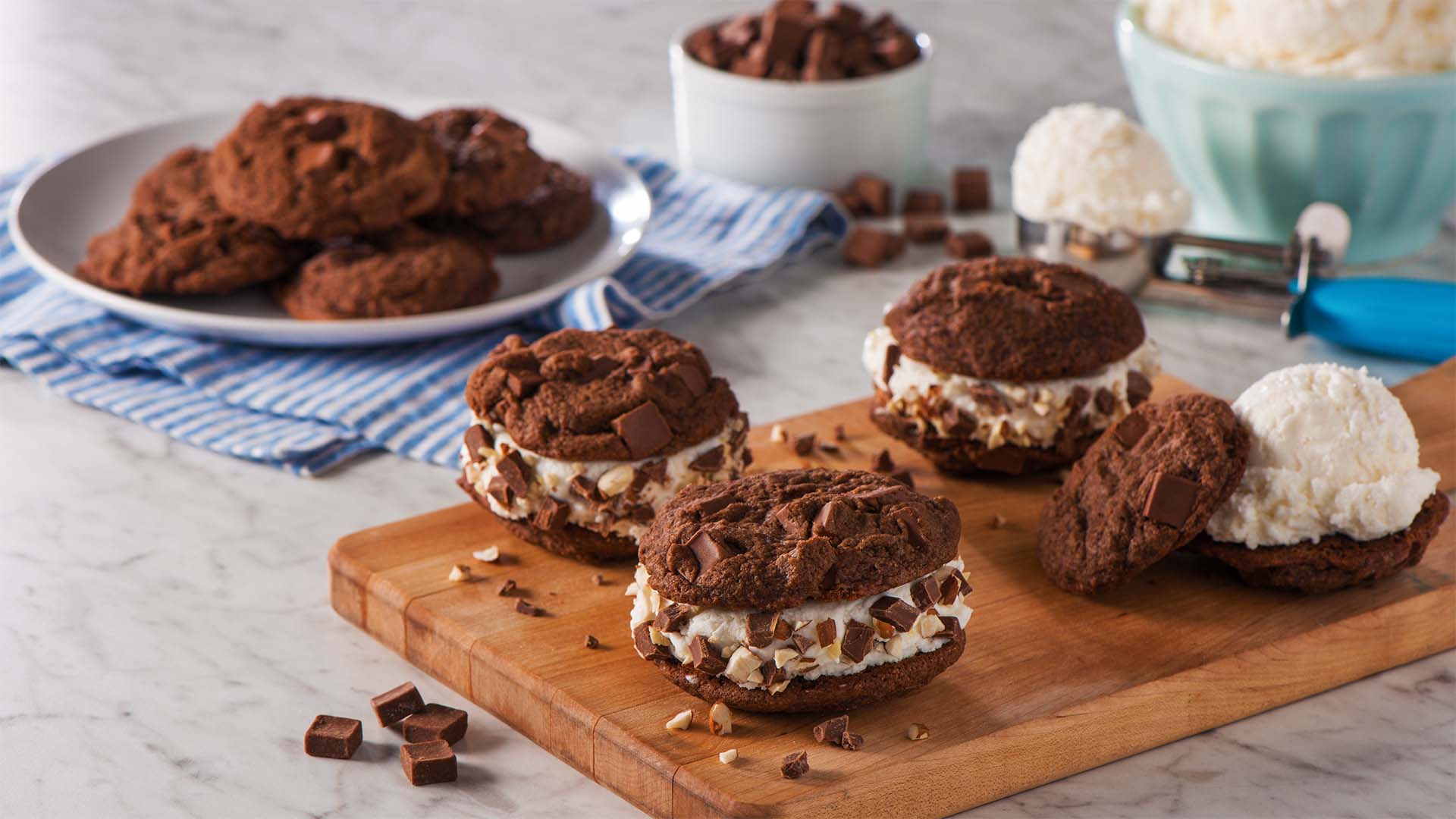 chocolate cookie gelato sandwiches recipe