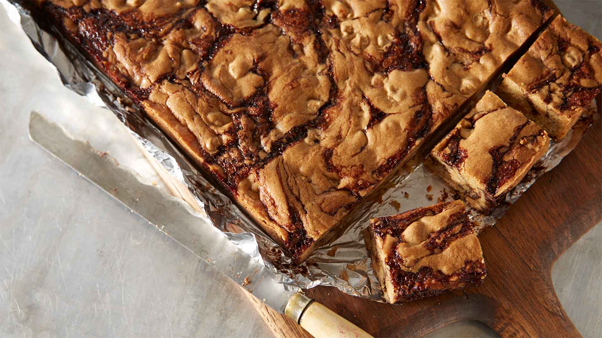 double peanut butter paisley brownies recipe