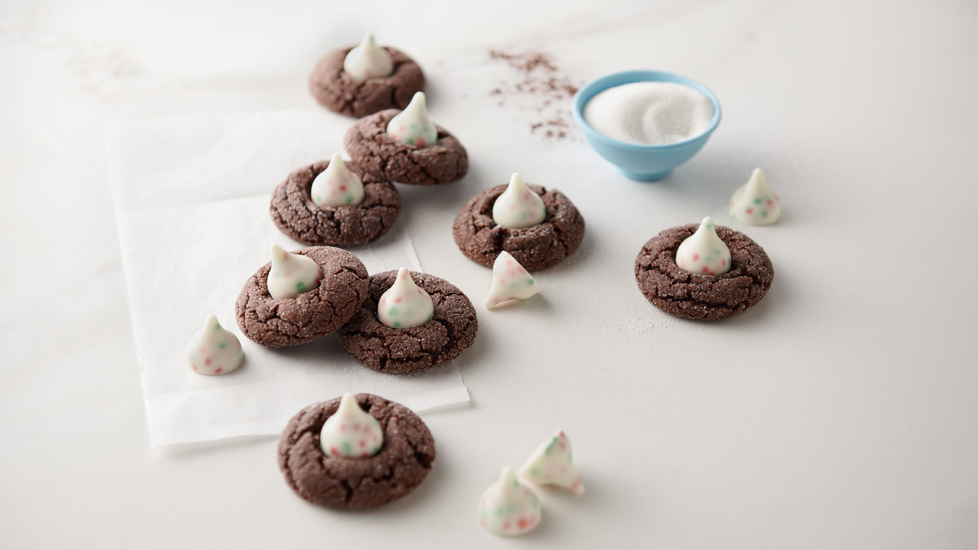 red velvet chocolate blossom cookies