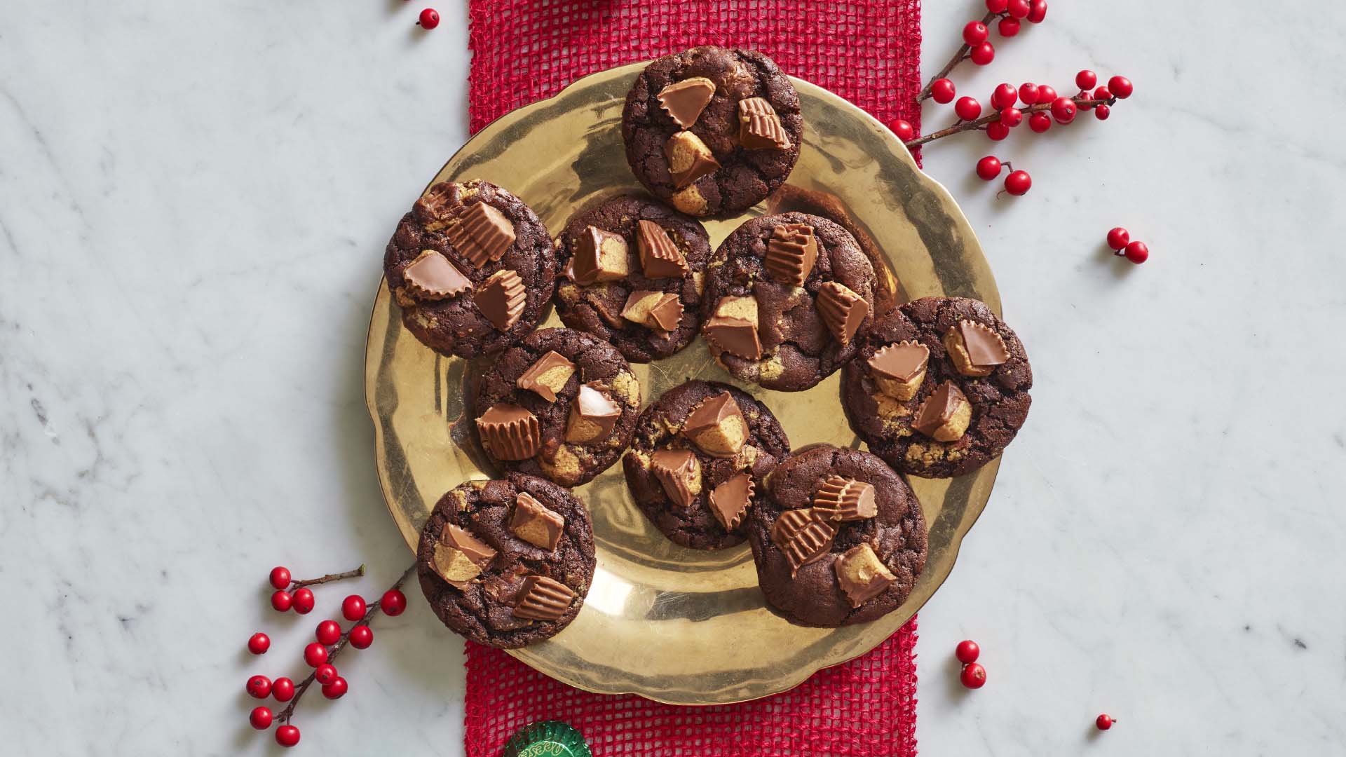 reeses peanut butter cup candy brownie drops