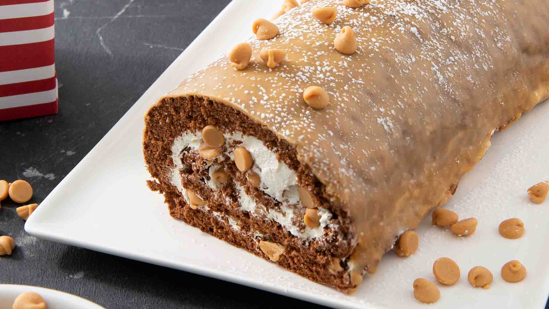 reeses peanut butter yule log recipe