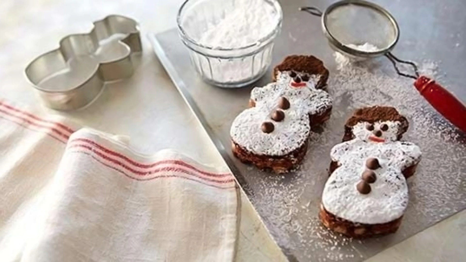 winter wonderland snowmen brownies recipe