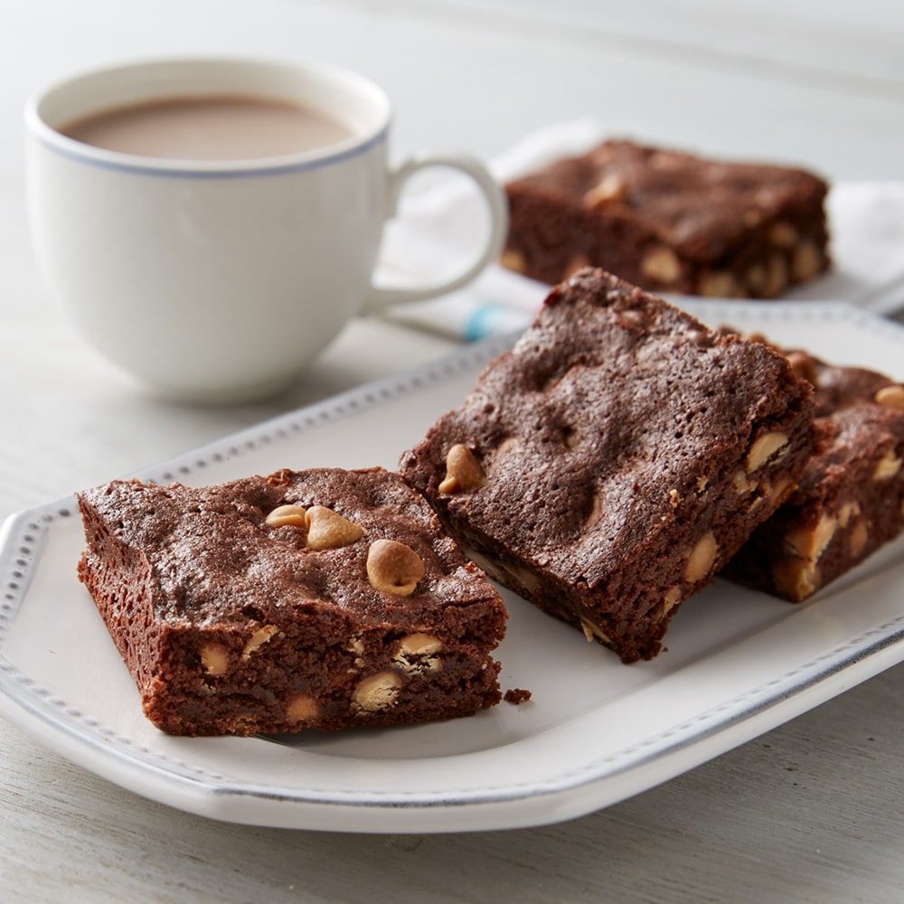 Brownies sans gluten sur une assiette