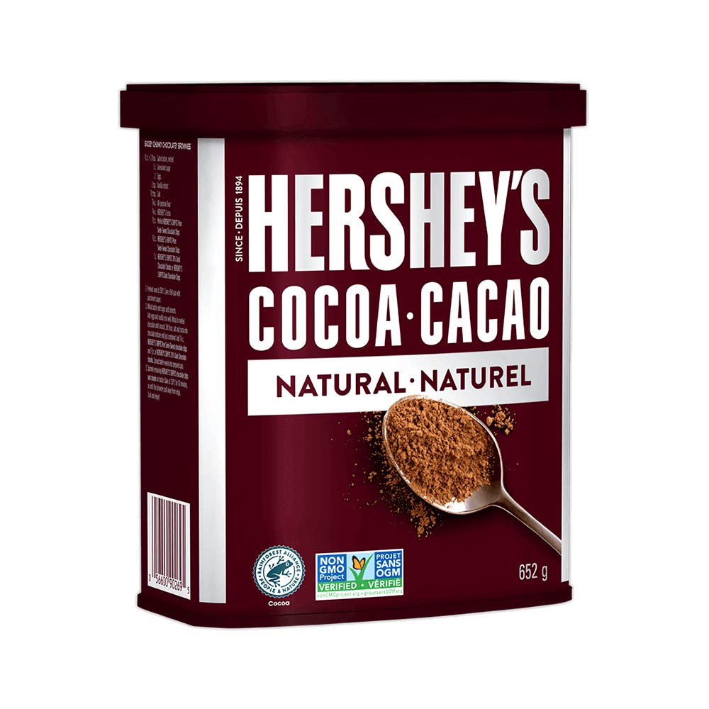 Cacao naturel HERSHEY'S, boîte de 652 g - Devant de l’emballage