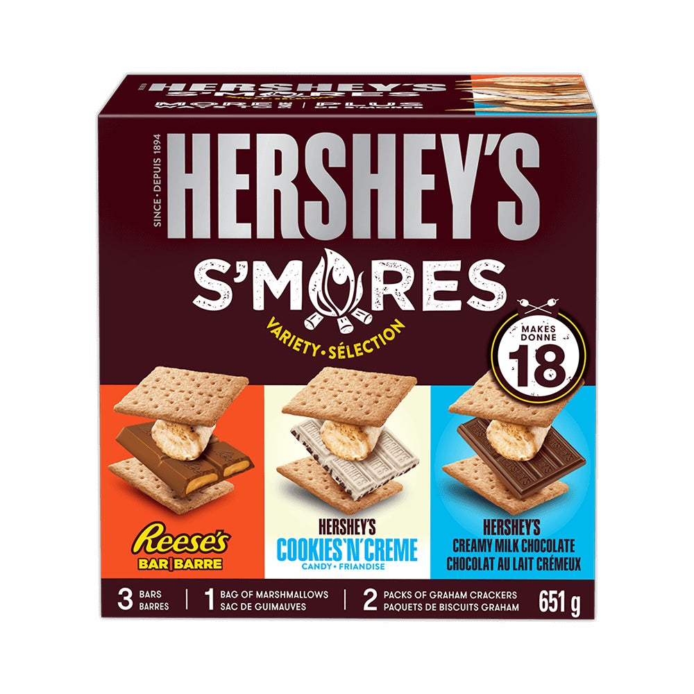 Trousse de S'mores sélection HERSHEY'S, boîte de 651 g - Devant de l’emballage