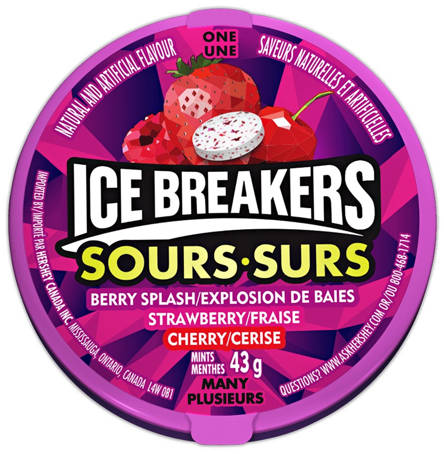 Menthes ICE BREAKERS sures aux baies, rondelle de 43 g