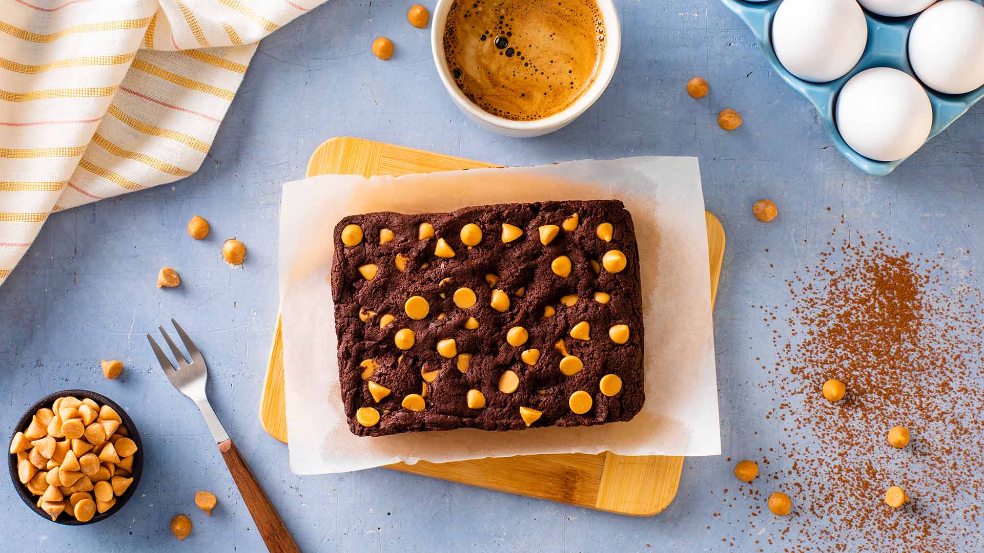 brownie au fudge et aux brisures de caramel au beurre hersheys chipits pour une personne