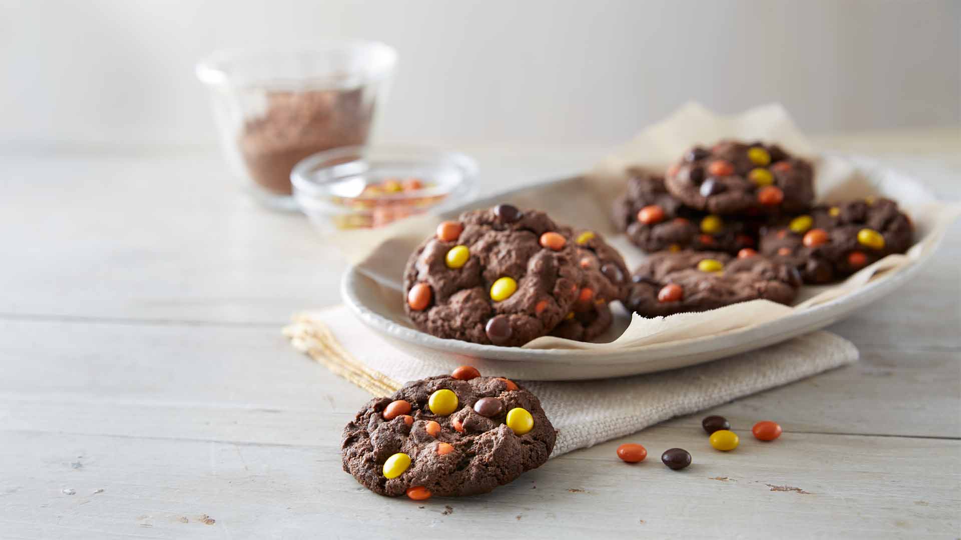 biscuits au chocolat avec mini reeses pieces
