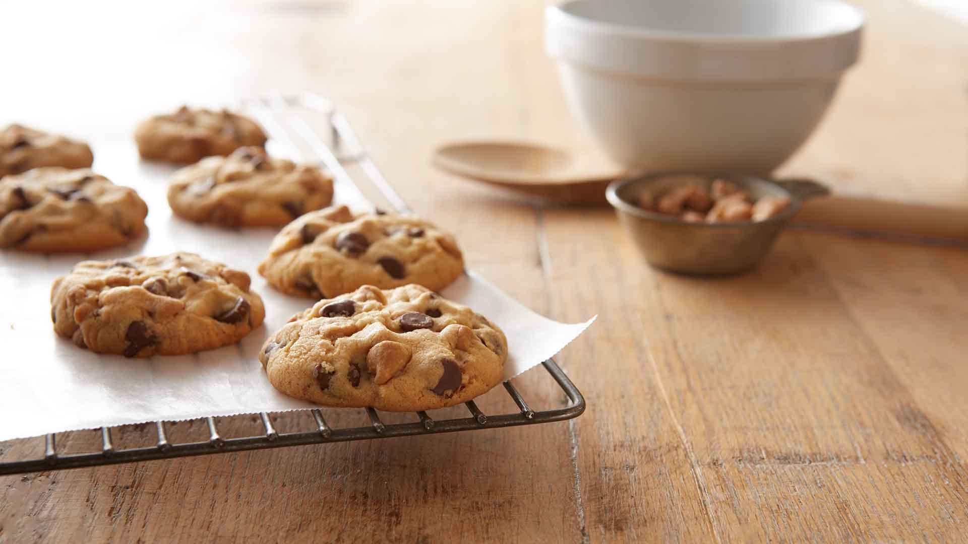 biscuits double beurre d’arachides aux brisures de chocolat au lait