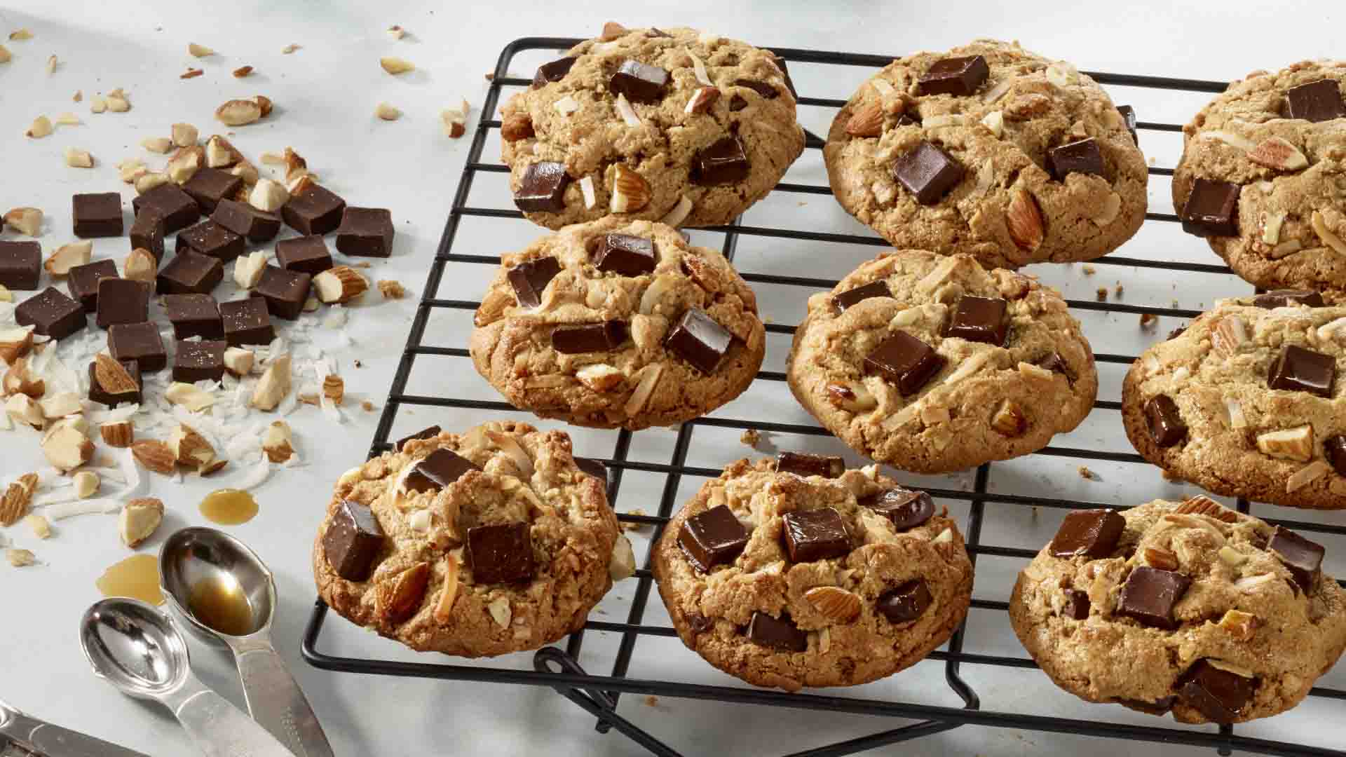 biscuits à la noix de coco et aux cassures de chocolat noir