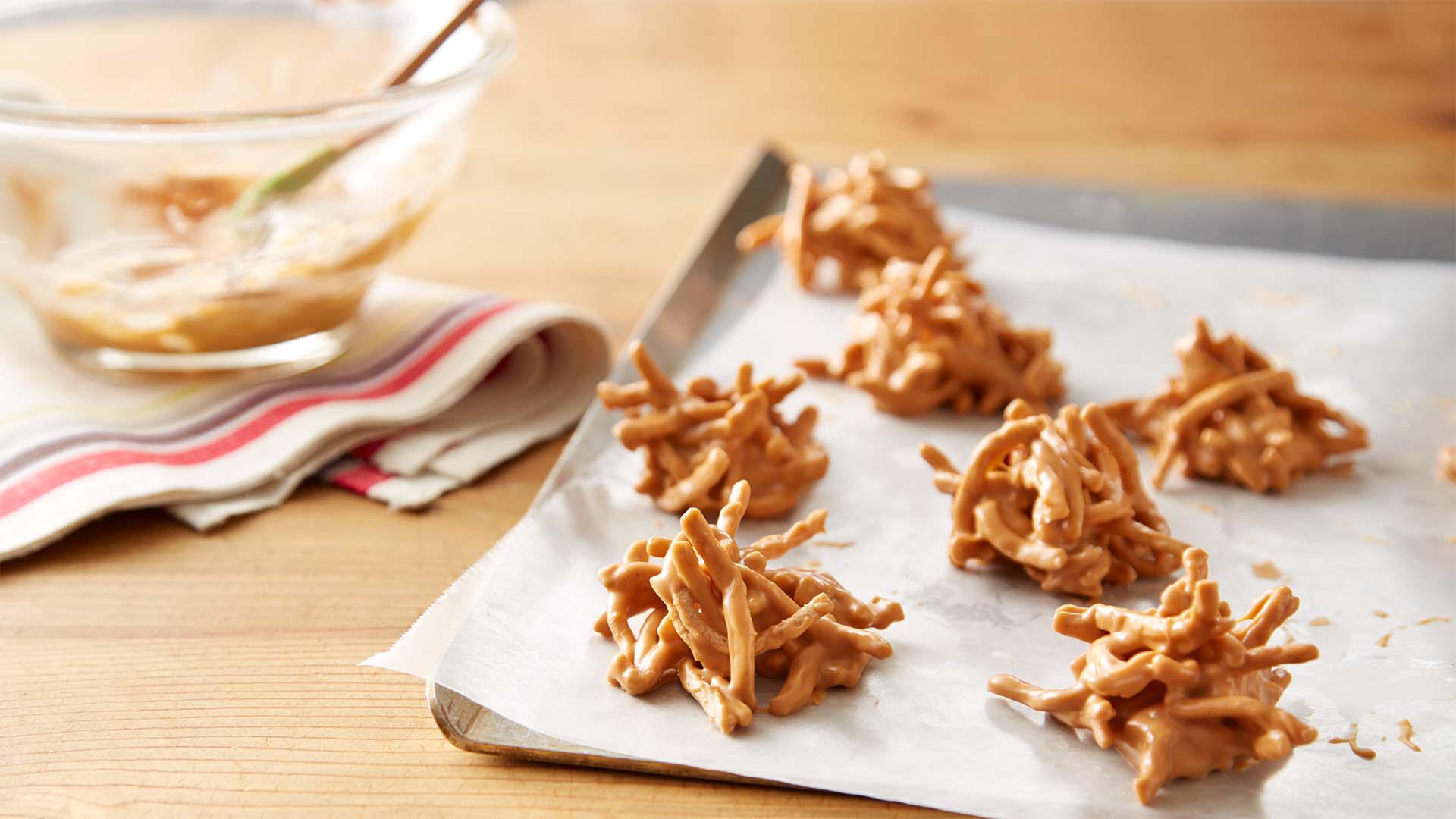 recette de bottes de foin au caramel au beurre sans cuisson