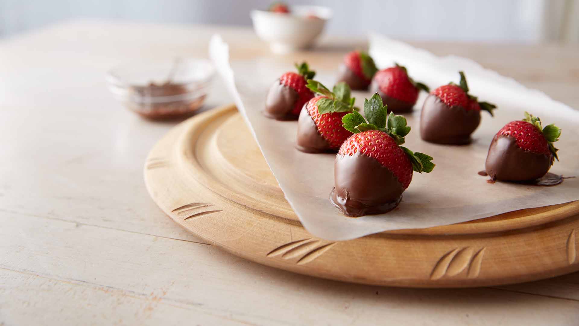 fraises enrobées de chocolat