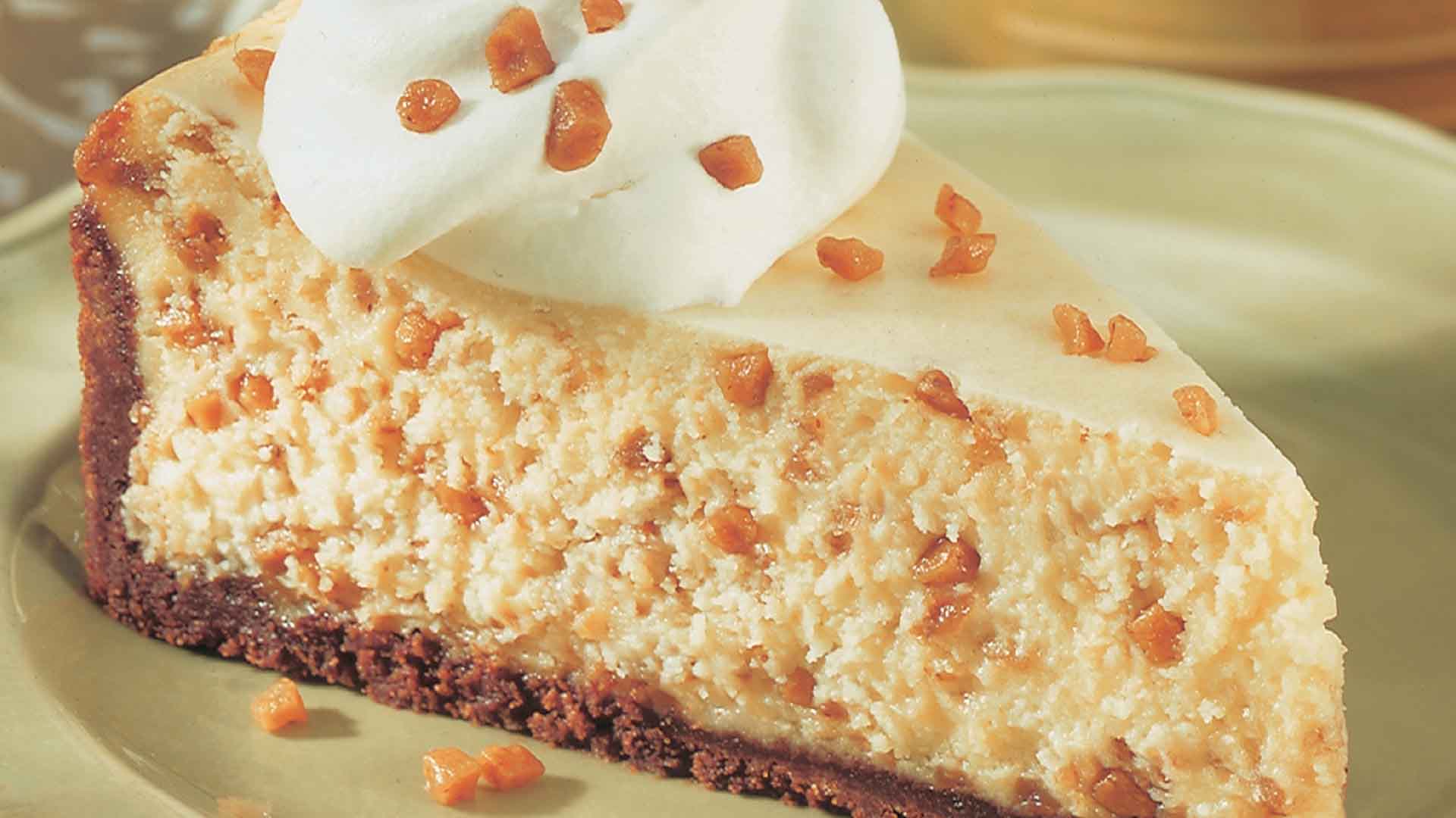 gâteau au fromage aux brisures de caramel skor chipits