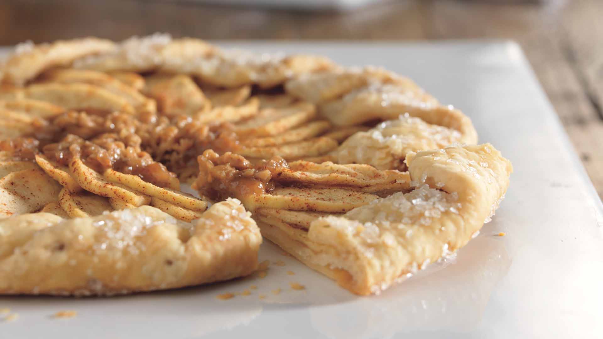 tarte aux pommes et au caramel