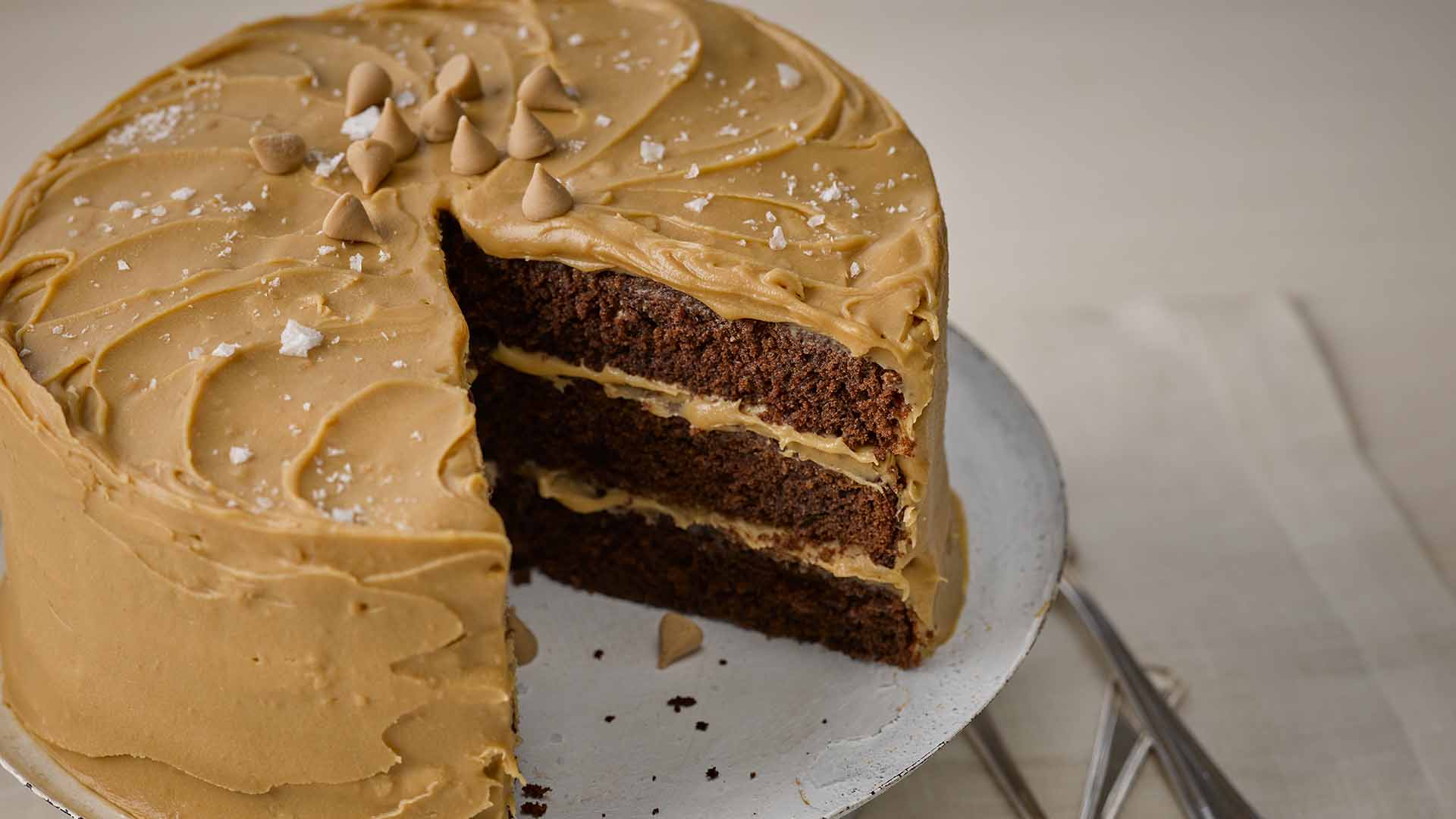 torte au caramel au sel de mer hershey’s chipits