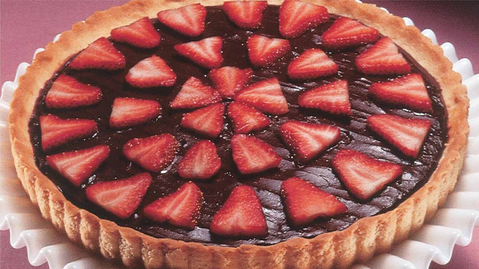 tarte au chocolat avec baies