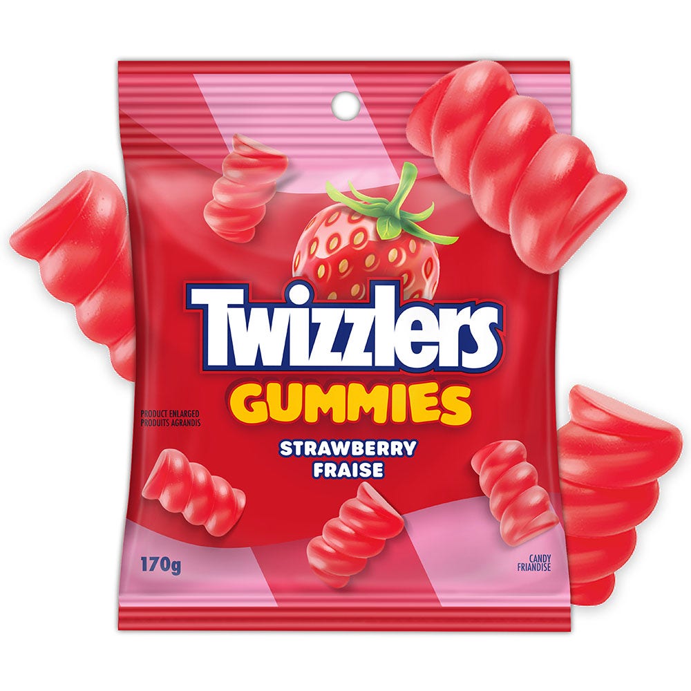 sac de bonbons twizzlers gummies fraise